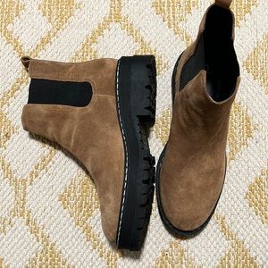 Tan suede boots